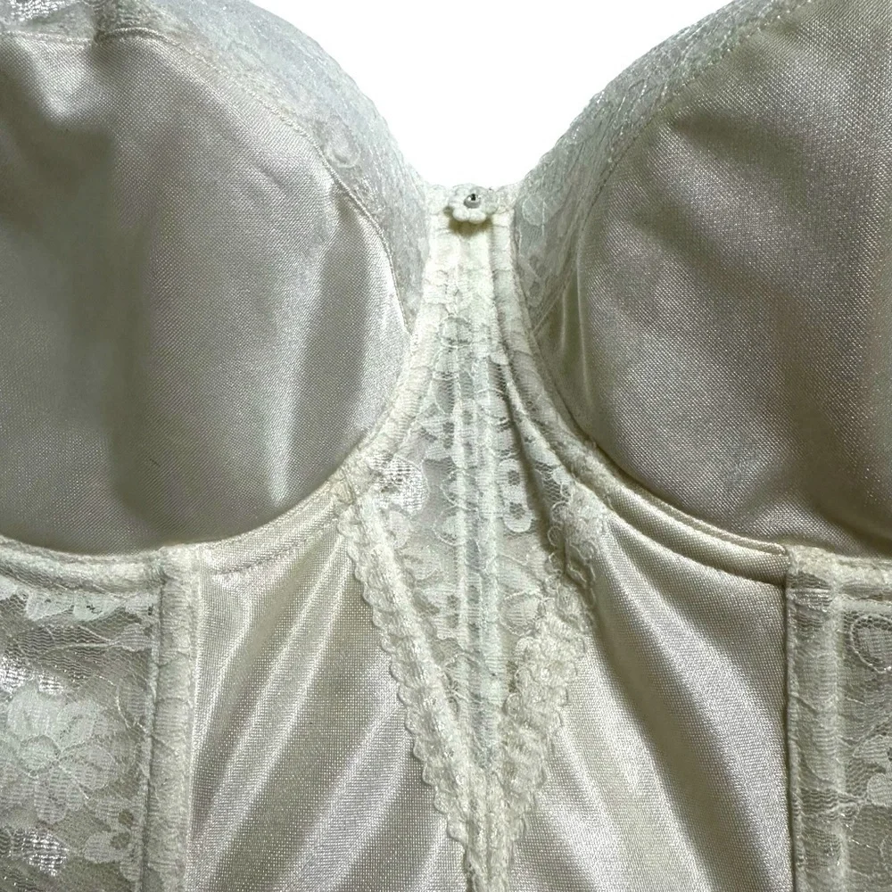 Dominique Colette Lace Corsette Bridal Bustier Bra, Bone Ivory, 34DD